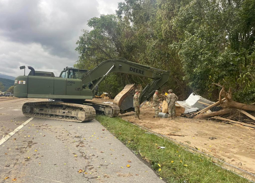 national guard assists with helene damage