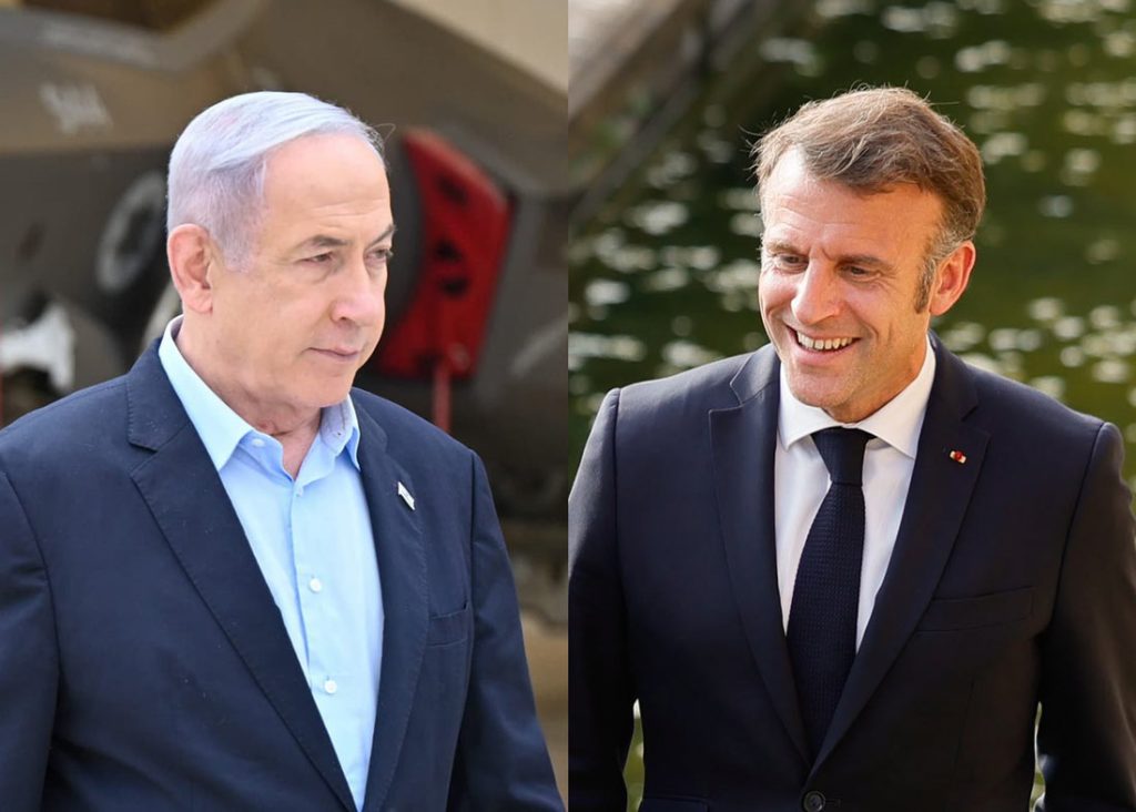 netanyahu-and-macron